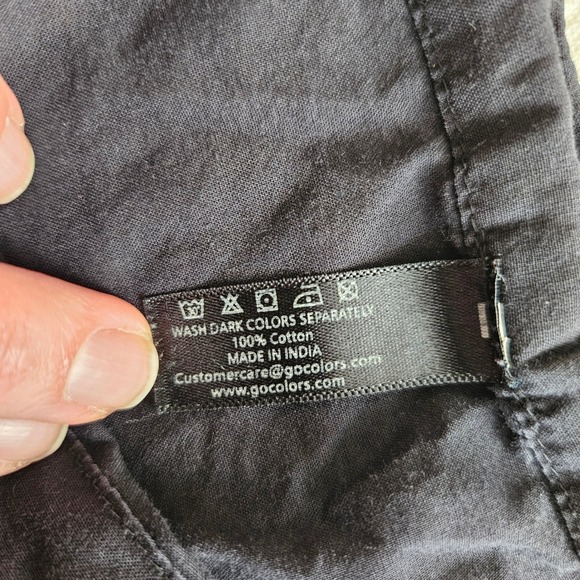 Lagenlook Boho Black 100% Cotton Lightweight Patiala Harem Pants Womens 2XL - Picture 4 of 12